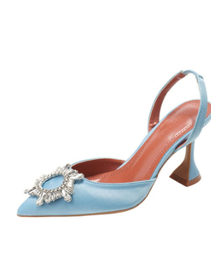 Comfortable Party Heeled Sandals Light Blue Shoes