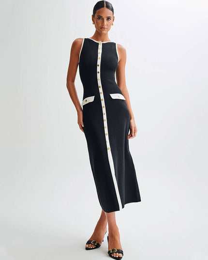 Ximena | Sleeveless Maxi Dress Black Dresses