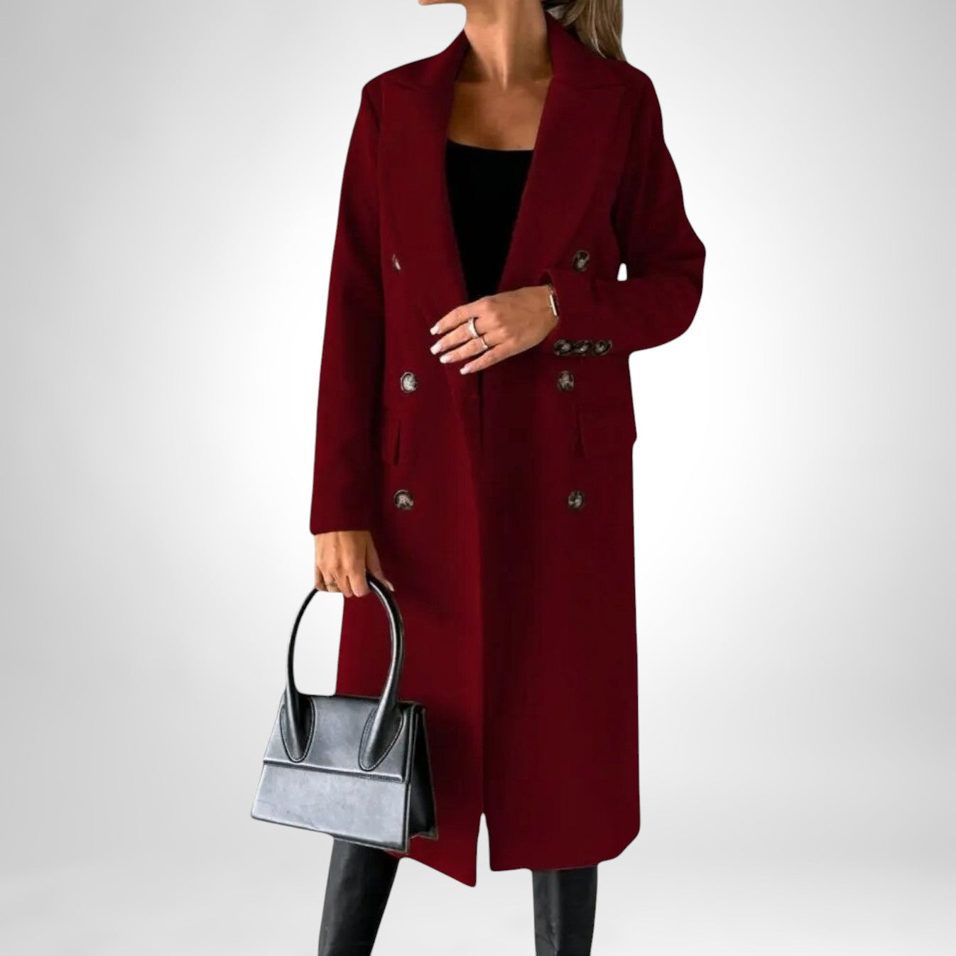 Sofia Women's Flattering Everyday Coat Red Coats & Jackets