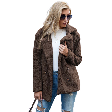 Morgan - Fleece Jacket Brown Coat