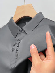 Men's Wrinkle-Free Polo Shirt Gray Polo Shirts