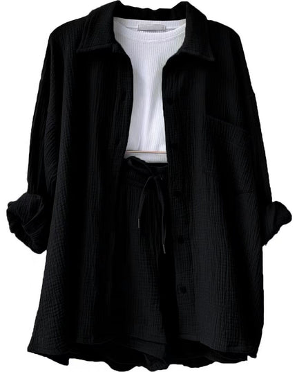 Charlotte | Women's Cotton Two-Piece Suit Black