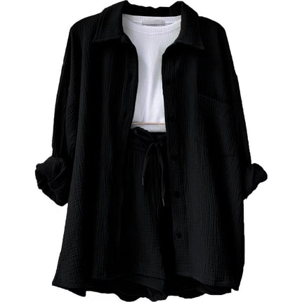 Charlotte | Women's Cotton Two-Piece Suit Black