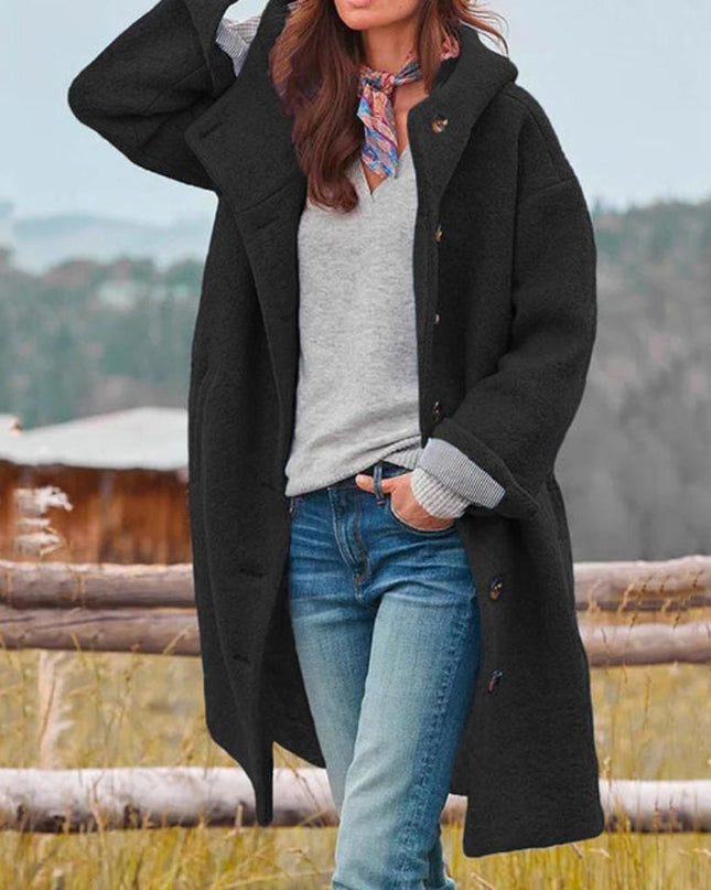Charlotte - Women's Elegant Fall Coat Black Coats