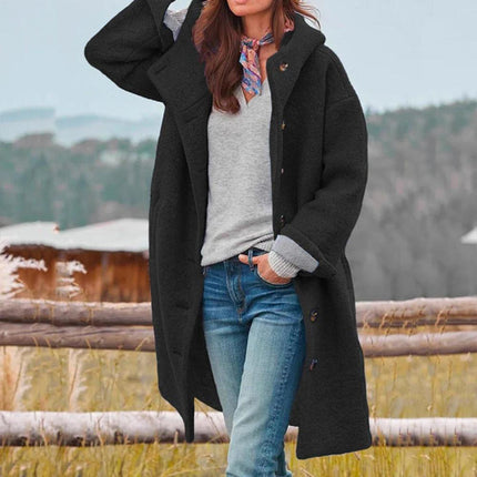 Charlotte - Women's Elegant Fall Coat Black Coats