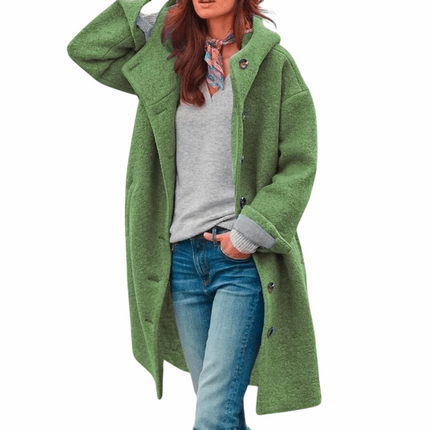 Charlotte - Women's Elegant Fall Coat Green Coats