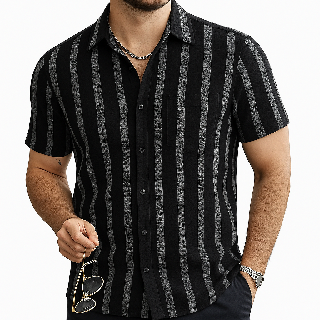 Castello Striped Linen Shirt Men Shirts