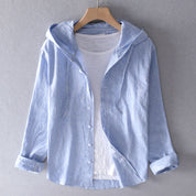 Elowen | Breathable linen shirt Blue Shirt