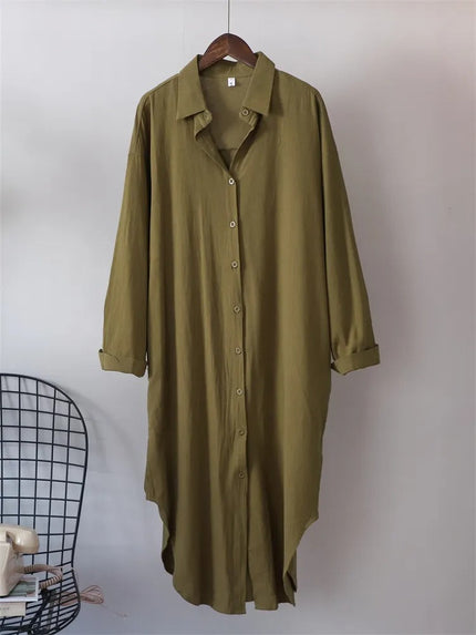 Halena | Long-sleeved shirt Army green Shirt