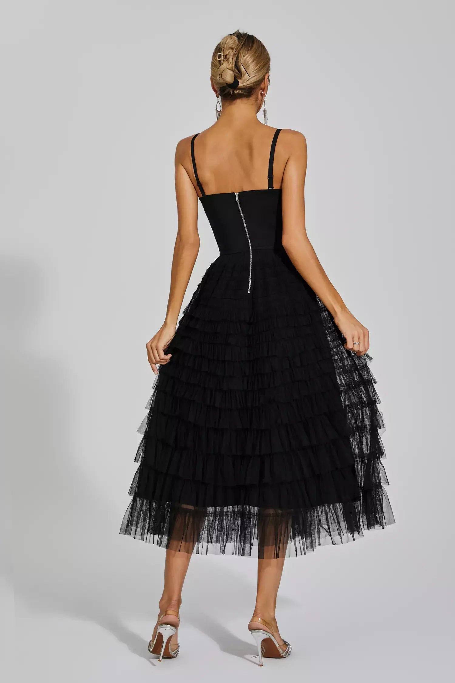 April™ | Black Sequins Slip Dress Dresses