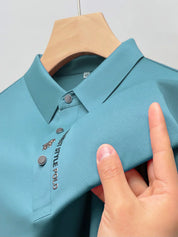 Men's Wrinkle-Free Polo Shirt Pale Blue Polo Shirts