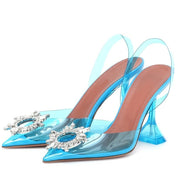 Comfortable Party Heeled Sandals Blue Shoes