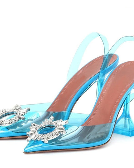 Comfortable Party Heeled Sandals Blue Shoes