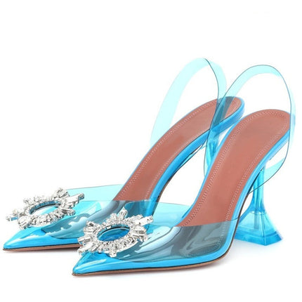 Comfortable Party Heeled Sandals Blue Shoes