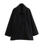City Chic Cropped Coat Black Coat