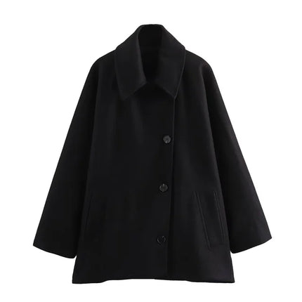 City Chic Cropped Coat Black Coat