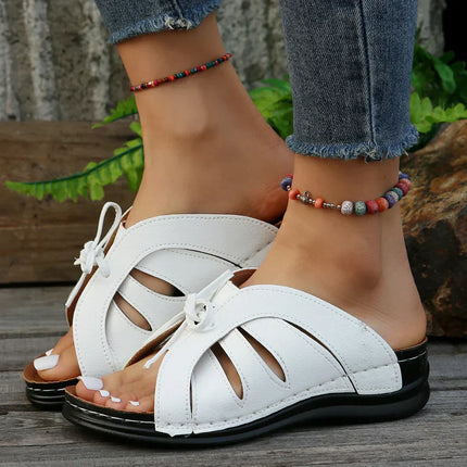 Isla™ - Handmade Comfortable Wedge Sandals White