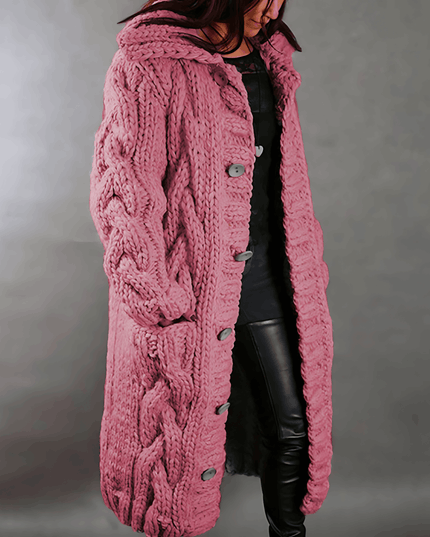 Plus Size Long Cardigan for Maximum Comfort and Warmth Pink Cardigans