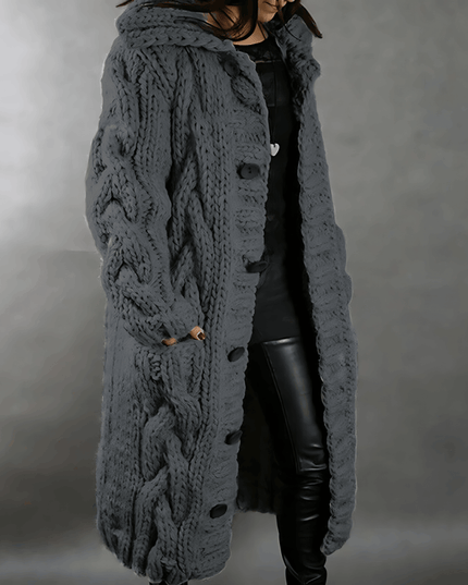 Plus Size Long Cardigan for Maximum Comfort and Warmth Grey Cardigans