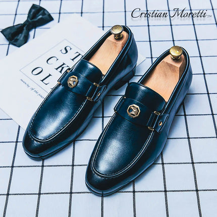 Harrison™ Genuine Leather Loafers Blue Shoes