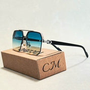 Jupiter Rimless Vintage Sunglasses – UV400 Semi-Rimless Unisex Eyewear Sunglasses