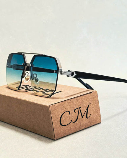Jupiter Rimless Vintage Sunglasses – UV400 Semi-Rimless Unisex Eyewear Sunglasses