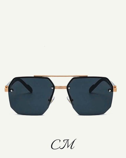 Jupiter Rimless Vintage Sunglasses – UV400 Semi-Rimless Unisex Eyewear Sunglasses