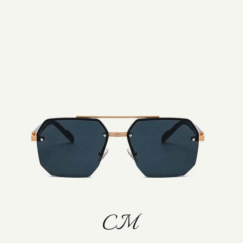 Jupiter Rimless Vintage Sunglasses – UV400 Semi-Rimless Unisex Eyewear Sunglasses