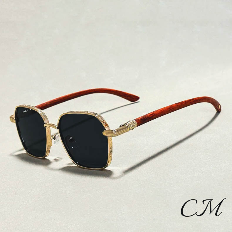 Giovanni™ Retro Wooden Sunglasses – UV400 Unisex Bamboo Frame Eyewear Black Sunglasses