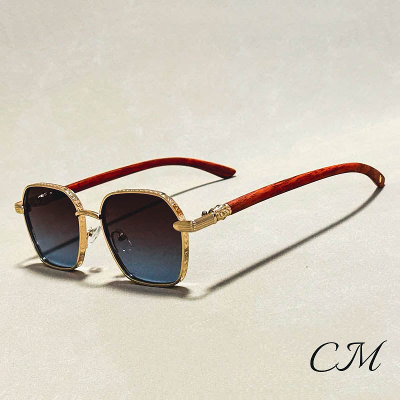 Giovanni™ Retro Wooden Sunglasses – UV400 Unisex Bamboo Frame Eyewear Sunglasses