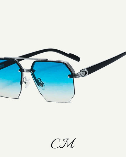 Jupiter Rimless Vintage Sunglasses – UV400 Semi-Rimless Unisex Eyewear Sunglasses