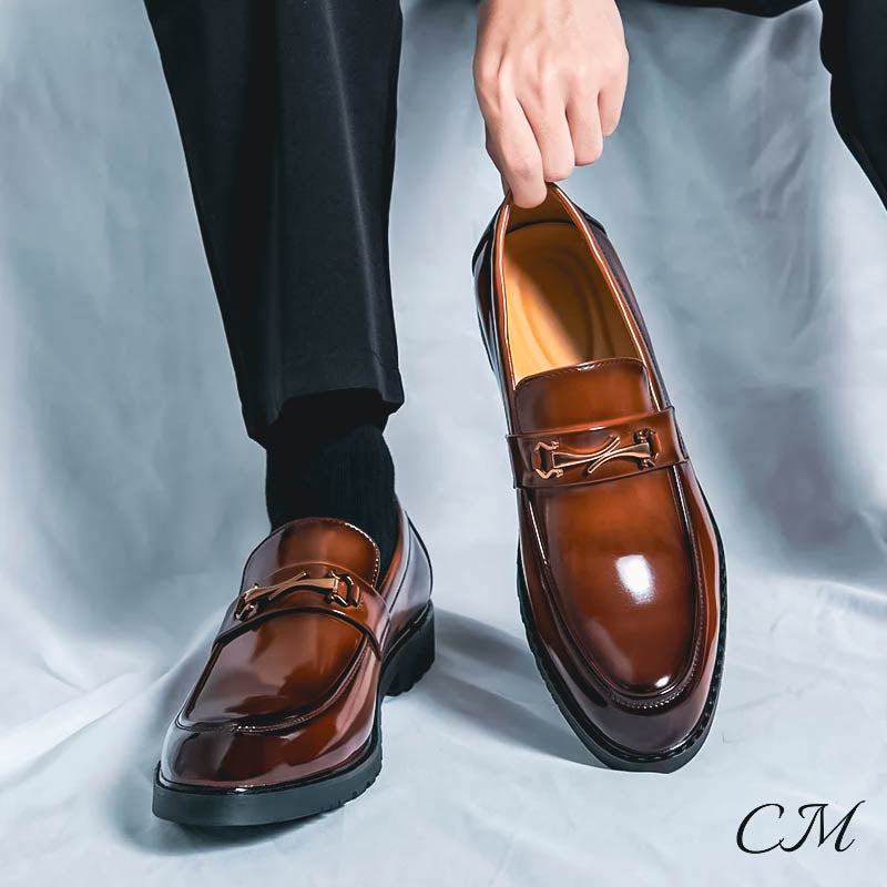 "Monarch" Leather Loafers Brown Shoes