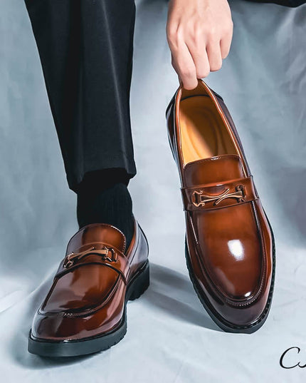 "Monarch" Leather Loafers Brown Shoes