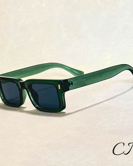 MetroGaze™ Square Sunglasses – UV400 Bold Square Frames Green Sunglasses