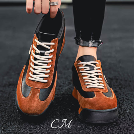 Angelo Guerra™ Italian Leather Sneakers Brown Sneakers