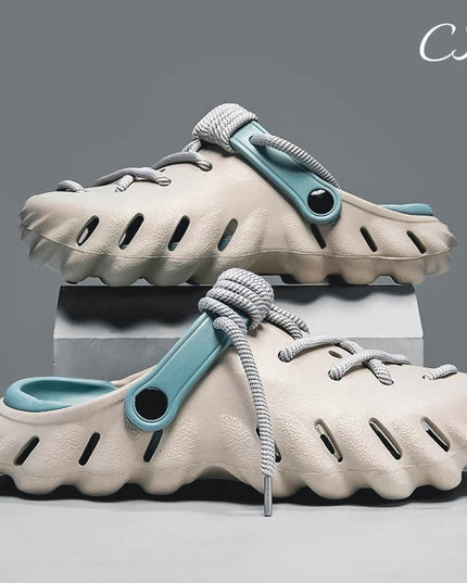 BreezeWalk Premium Crocs – Lightweight Comfort & All-Day Wear Gray Sandals