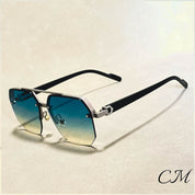 Jupiter Rimless Vintage Sunglasses – UV400 Semi-Rimless Unisex Eyewear Sunglasses