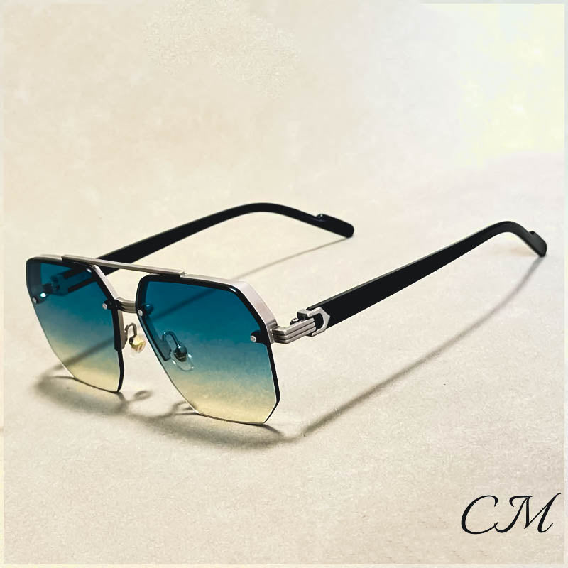 Jupiter Rimless Vintage Sunglasses – UV400 Semi-Rimless Unisex Eyewear Sunglasses
