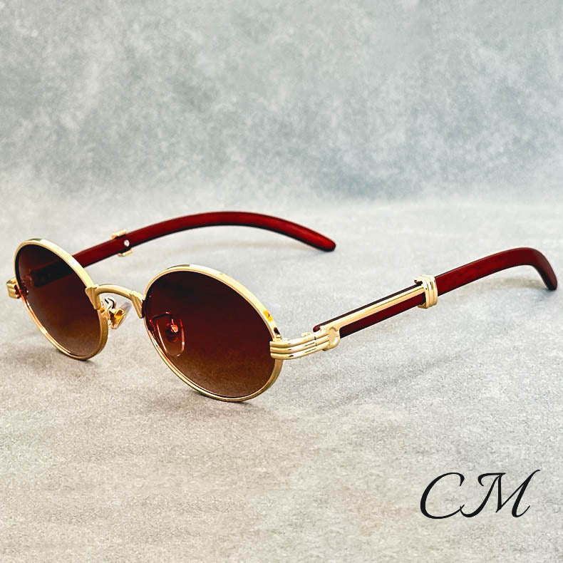 "Casanova" Premium Oval Sunglasses – UV400 Vintage Unisex Eyewear Sunglasses