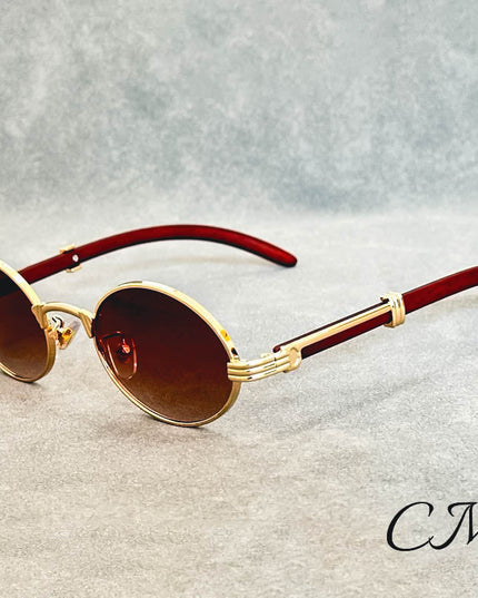 "Casanova" Premium Oval Sunglasses – UV400 Vintage Unisex Eyewear Sunglasses