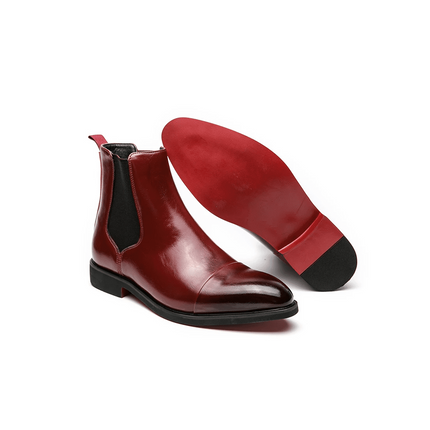 Dante Premium Leather Chelsea Boots for Timeless Elegance Red Boots
