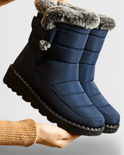 Lexi Waterproof Winter Boots with Slip-Resistant Sole Blue Boots
