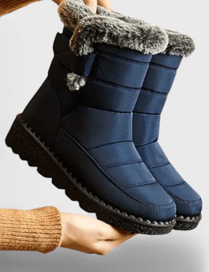 Lexi Waterproof Winter Boots with Slip-Resistant Sole Blue Boots