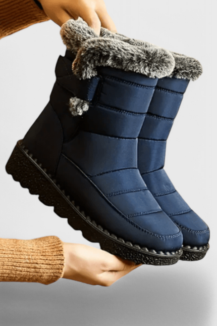 Lexi Waterproof Winter Boots with Slip-Resistant Sole Blue Boots