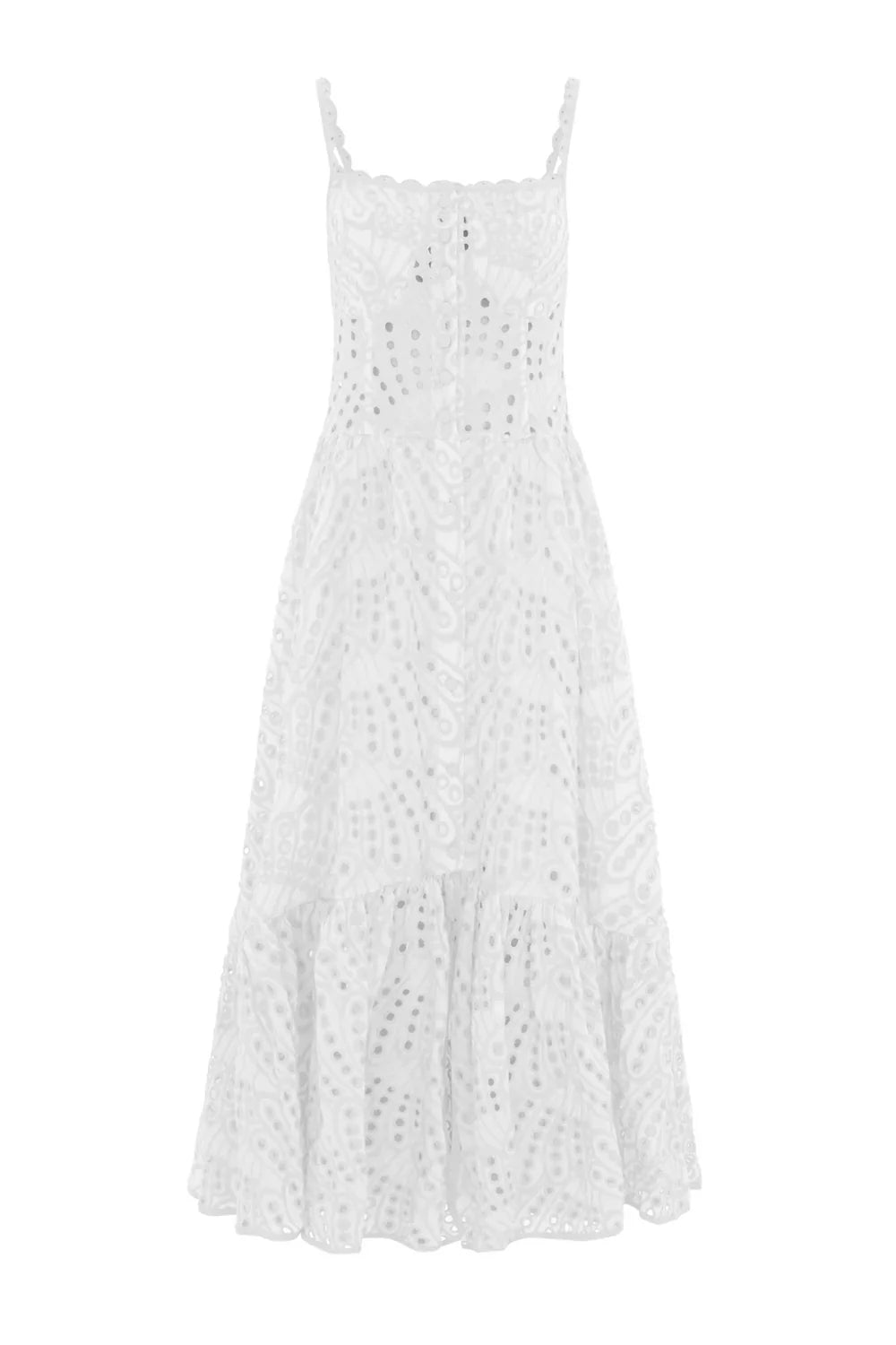 Zia™ | White Cannes Broderie Dress Dresses