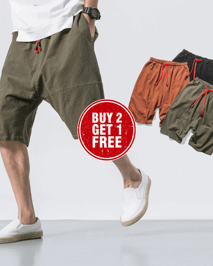 Kyoto Drift Linen Shorts Men Shorts