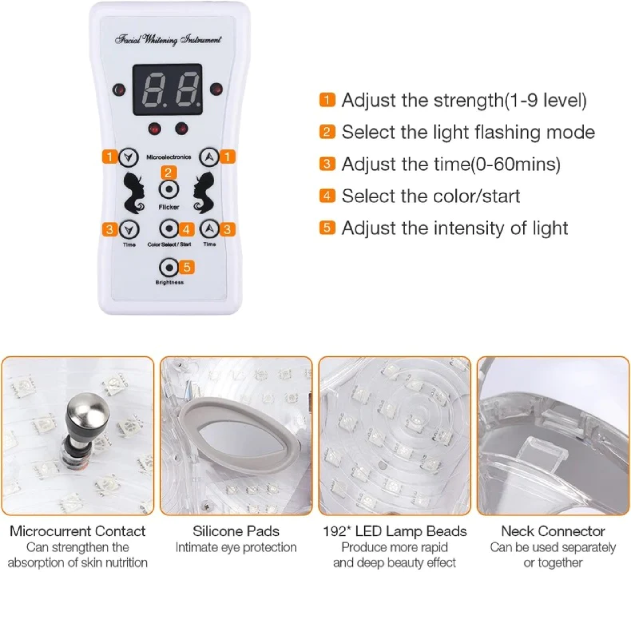 7 Colors LED Photon Light Therapy Mask - Face And Neck Treatment Beauty