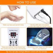 7 Colors LED Photon Light Therapy Mask - Face And Neck Treatment Beauty