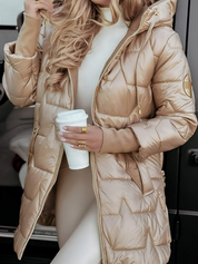 Women's Stylish Cotton Fall Jacket Beige Jacket & Coats