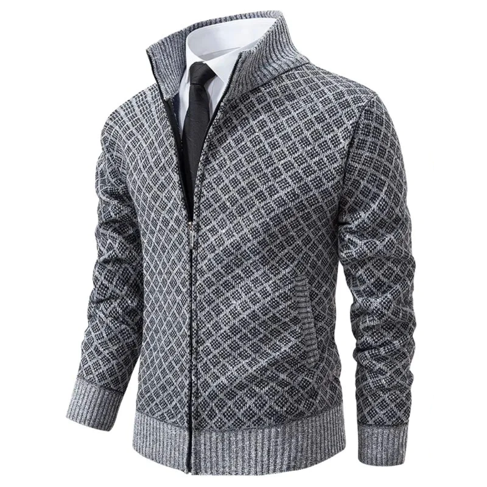 Men's Geometric Zip Knit Vest Group2502